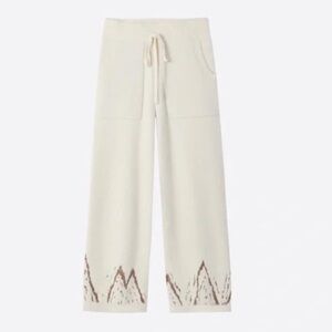 Snuggle Sac Cozy Knit Rocky Pant Antique White Medium lounge pants NWT, SO SOFT